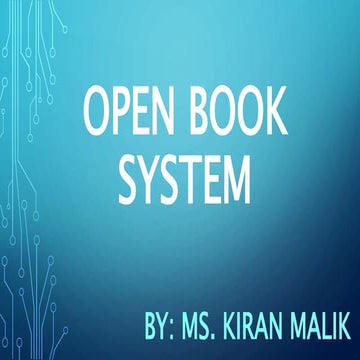 Open book system