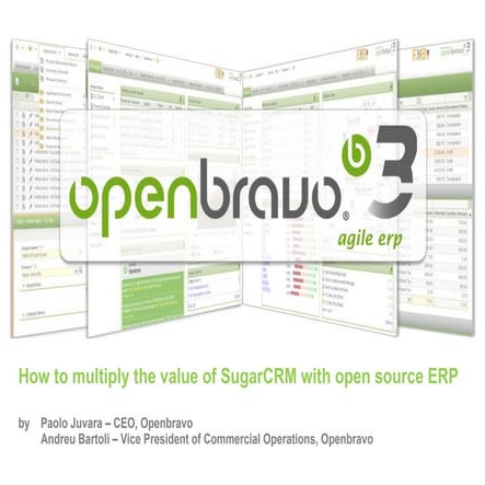 How to multiply the value of SugarCRM with open source ERP
