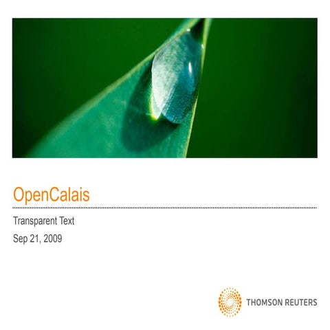 Open Calais @ Transparent Text