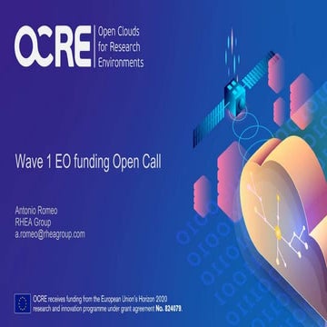 Wave 1 EO Funding Open Call Presentation for Webinar: Cloud and Earth Observa...