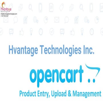 OpenCart Product Entry, Upload and Management