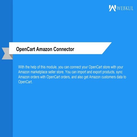 OpenCart Amazon Connector Extension