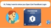 Open Cart FaceBook Login Extension