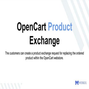 Open cart product exchange