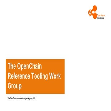 OpenChain Reference Tooling Work Group in 2020