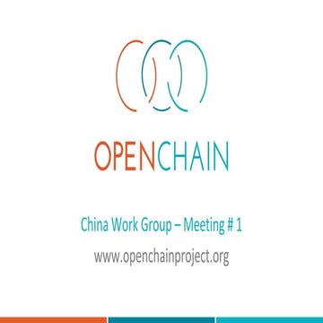 OpenChain China Workshop # 1