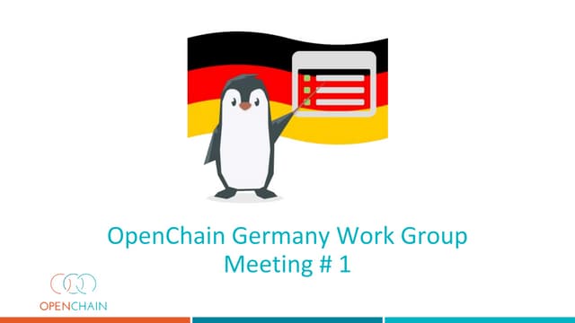 OpenChain Germany Work Group Meeting 1