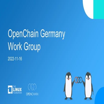 OpenChain Germany Work Group Meeting 2022-11-16