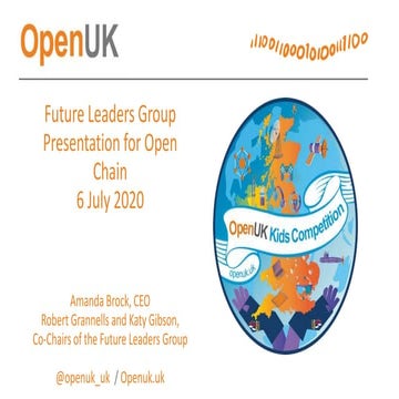 OpenChain & OpenUK Future Leaders Group Presentation (Reduced)