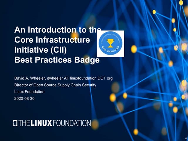 OpenChain Webinar #11 - cii-bp-badge-intro