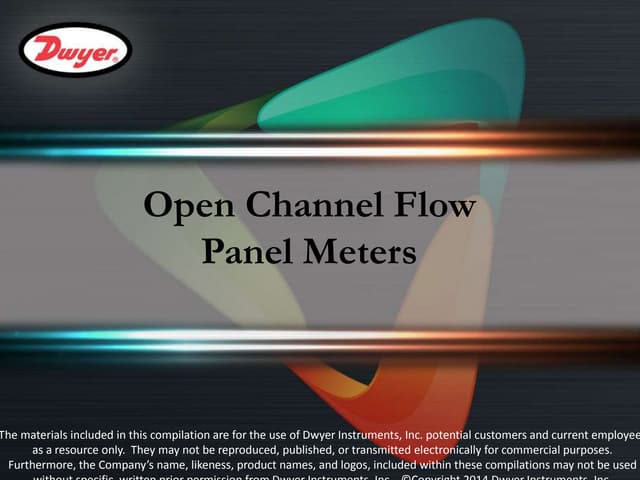 Open Channel and Panel Meters 