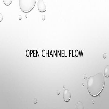 Open channel flow by pratish awasthi