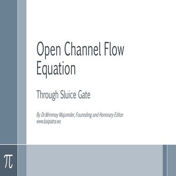 Open channel flow equation | PPT