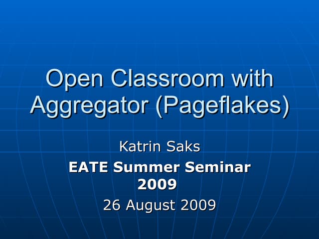 Open Classroom With Aggregator