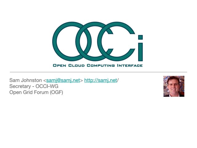 Open Cloud Computing Interface Presentation