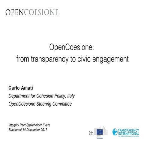 OpenCoesione: from transparency to civic engagement