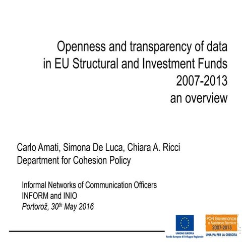 OpenCoesione - Inform network meeting 2016