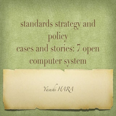 Open computer systems