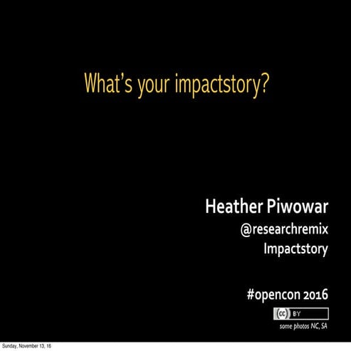 What's your Impactstory?