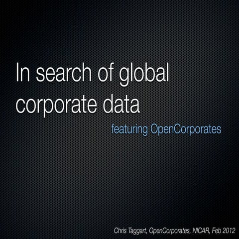 Data for Business Journalism, NICAR 2012