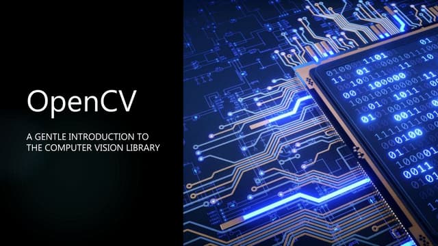 OpenCV presentation series- part 1