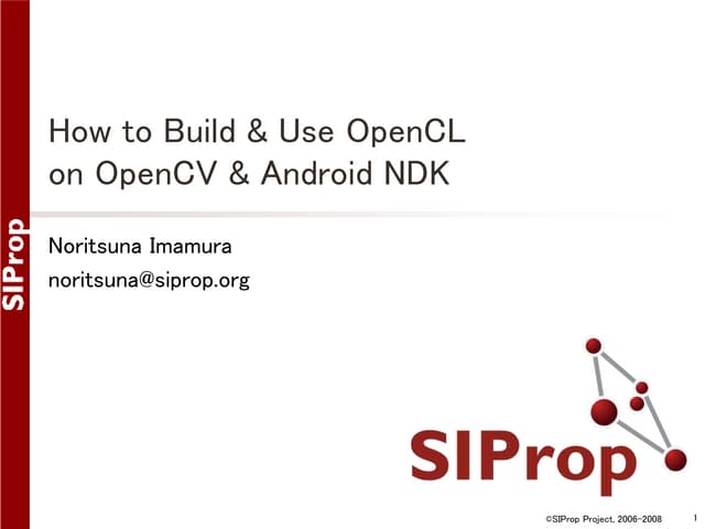 How to Build & Use OpenCL on OpenCV & Android NDK