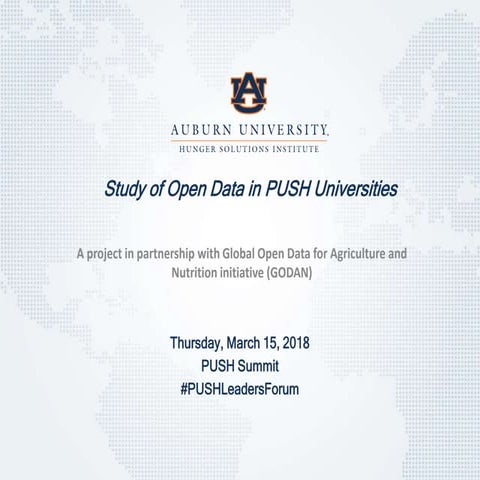 Study of Open Data in PUSH Universities