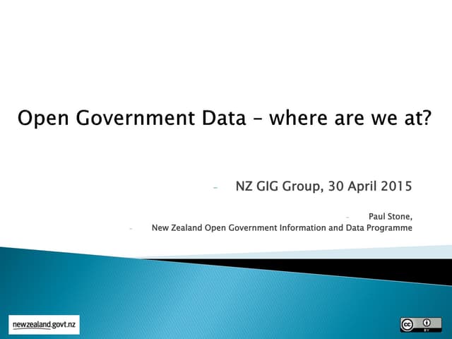 Open data - GIG April 2015