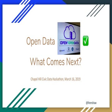 Open data - What Comes Next?