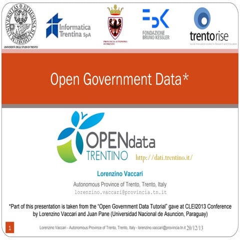Open Data Trentino presented at the European Commission (JRC)
