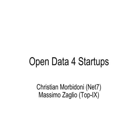 Open Data 4 Startups