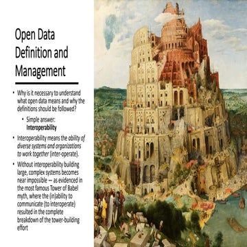 Open Data and Standard APIs