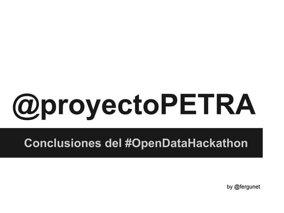 Open dataday hackathon conclusiones