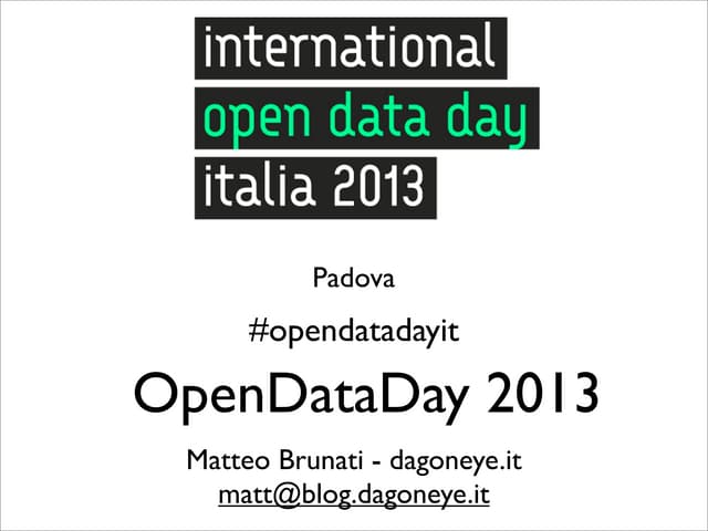 Open Data Day IT a Padova - What's the value?