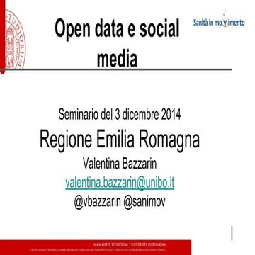 Open data e social networks