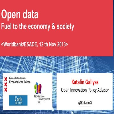 Open dataOpen Data Evolution & Business Incubation  2011-2013 Amsterdam. Worl...