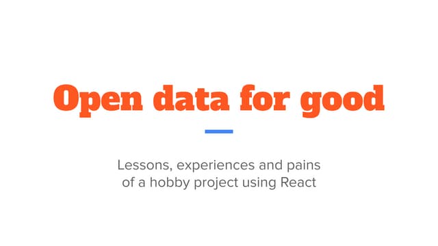 Open data for good