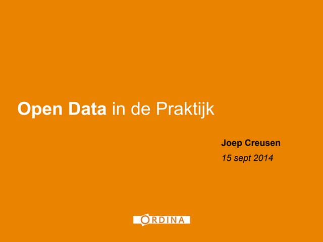 Open Data in de praktijk