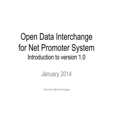 Open Data Interchange for Net Promoter System 