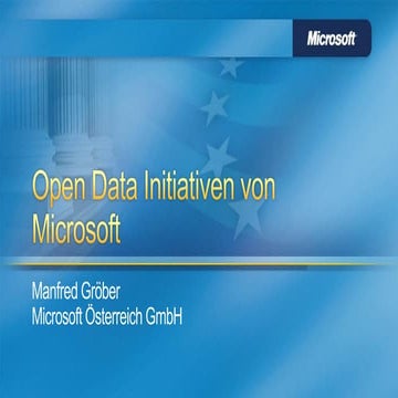 Cloud Infrastruktur für Open Data – Internationale Beispiele, Manfred Gröber