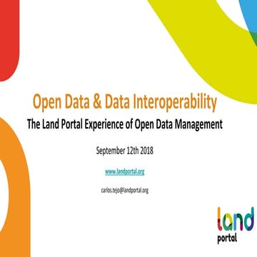 Open data (raising awareness): The Land Portal experience