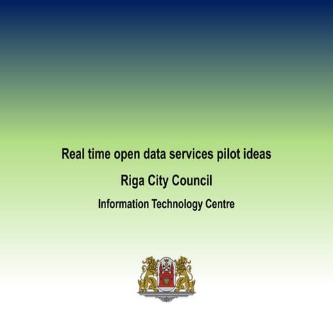 Open Data Services Pilot Ideas