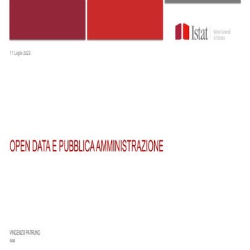 Corso SNA - Open Data e Pubblica Amministrazione