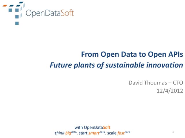 From open data to API-driven business