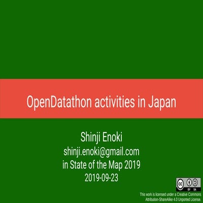OpenDatathon activities in Japan