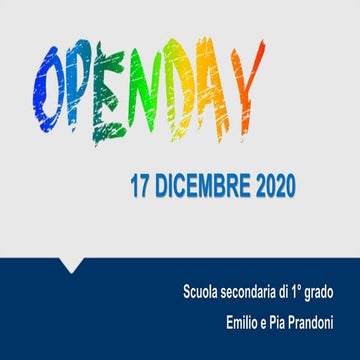 Open day 20 21 scuola Prandoni