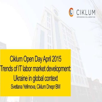 Trends of IT labour market development: Ukraine in global context, Svetlana Y...