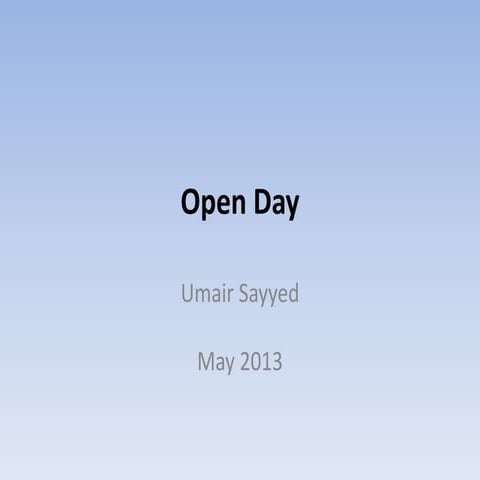 Open day May 2013 ERPNext