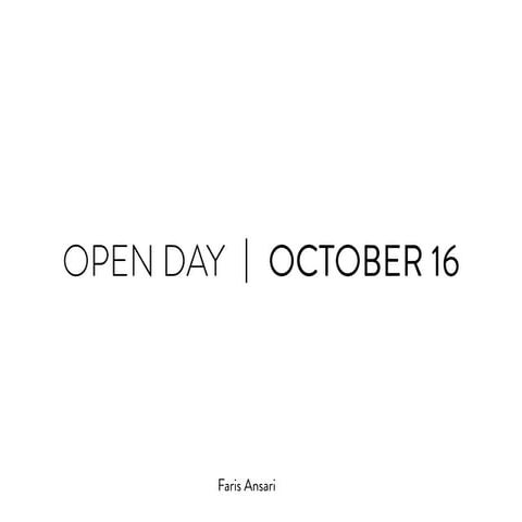 Open Day October 2016