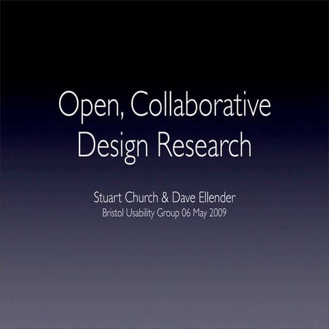 Open Design Research